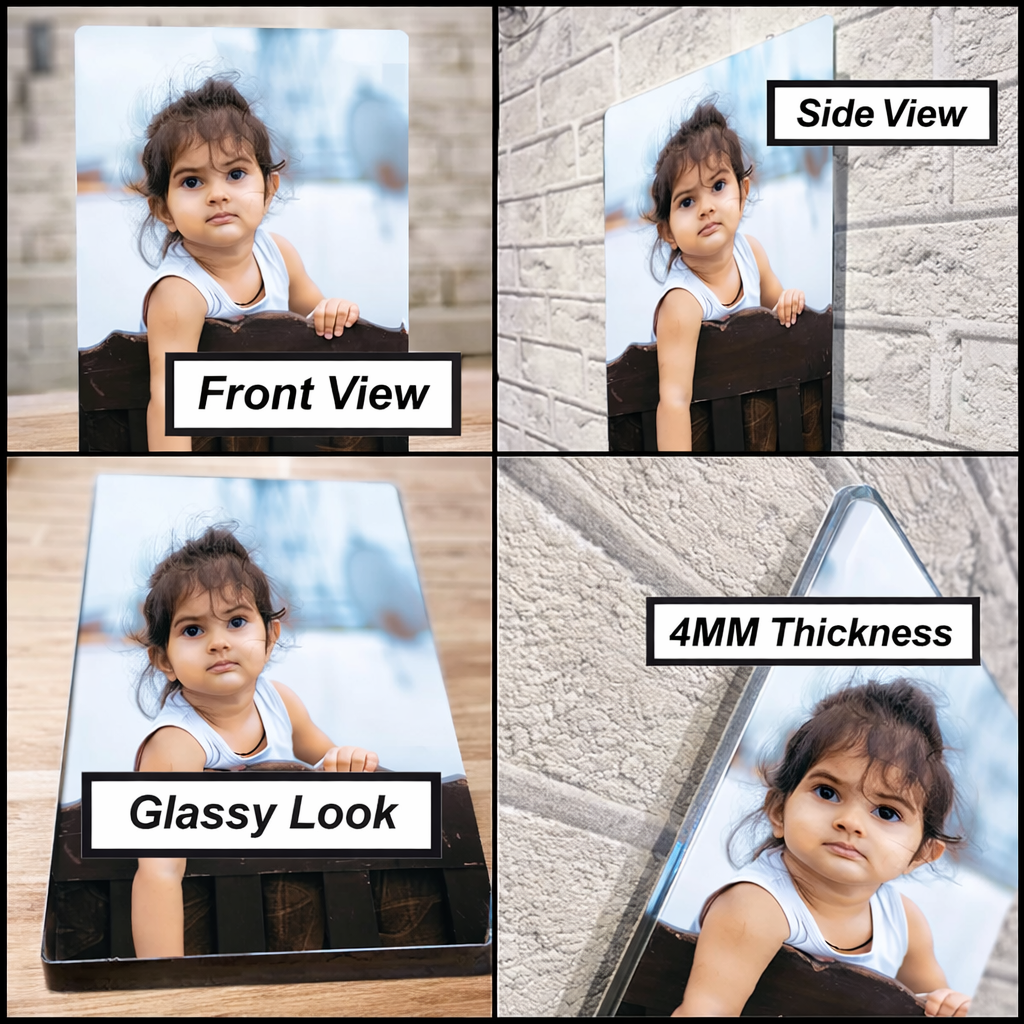 4MM Acrylic Photo Frame  | Premium Glossy Wall Photo Frame | Custom Photo Print Gift